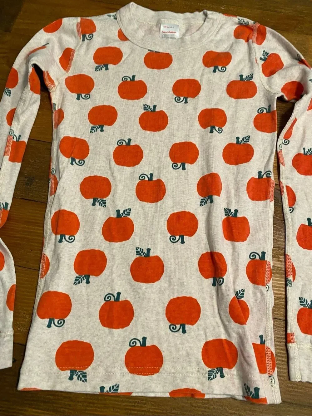 Hanna Andersson size US 12 150 cm pajama top pumpkins sleep shirt